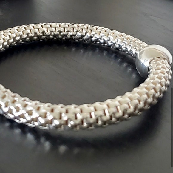 Silpada Vintage Sterling Silver Stunning Chic Stretch Bracelet 2.5 inch diameter - Picture 13 of 14